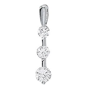 0.6 CTW Round Diamond Three-Stone Pendant