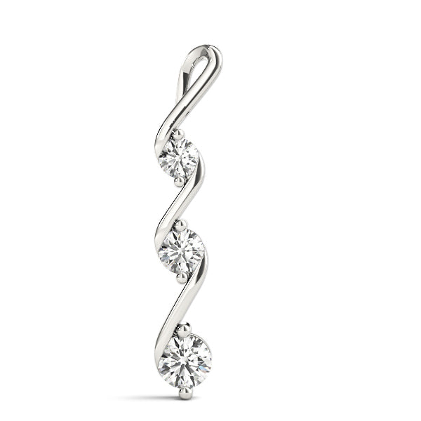 0.50 CTW Round Diamond Three-Stone Pendant