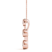 14K Rose Gold 0.35ctw Round Diamond Pendant