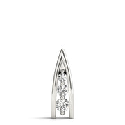 3-Stone Round Diamond Pendant Necklace