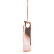 14K Rose Gold Round Diamond Three-Stone Pendant