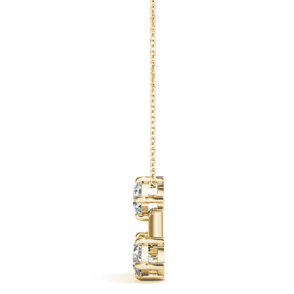 14K Yellow Gold 3-Stone Diamond Pendant