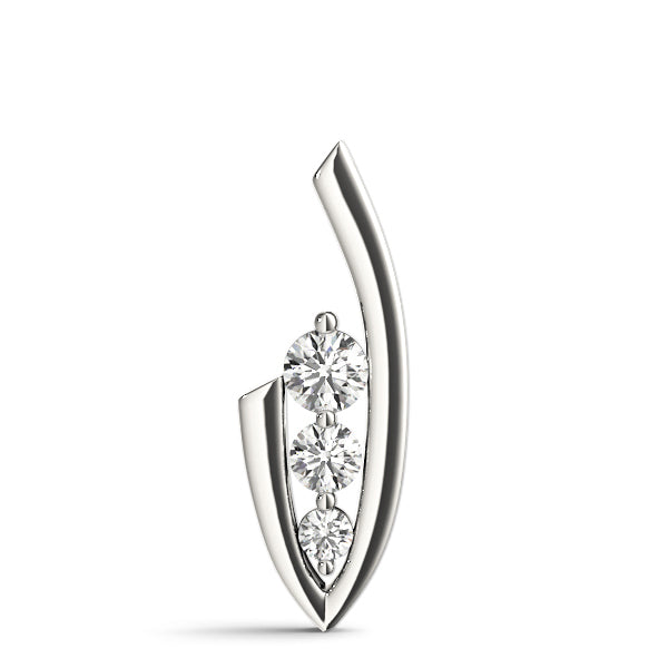 0.50 CTW Round Diamond Three-Stone Pendant