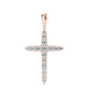 14K Rose Gold Diamond Cluster Pendant