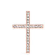 Rose Gold Diamond Cross Pendant - 0.25 ctw