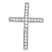 Multi-Diamond Religious Cross Pendant