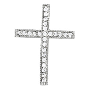 Multi-Diamond Religious Cross Pendant