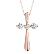 Rose Gold 0.45ctw Round Diamond Fashion Pendant
