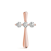 Rose Gold 0.45ctw Round Diamond Fashion Pendant