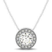 Platinum 1 1/2 ct tw Halo Diamond Engagement Ring