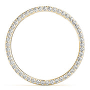 14K Yellow Gold Round Diamond Circle Pendant