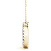 14K Yellow Gold Diamond Journey Pendant Necklace