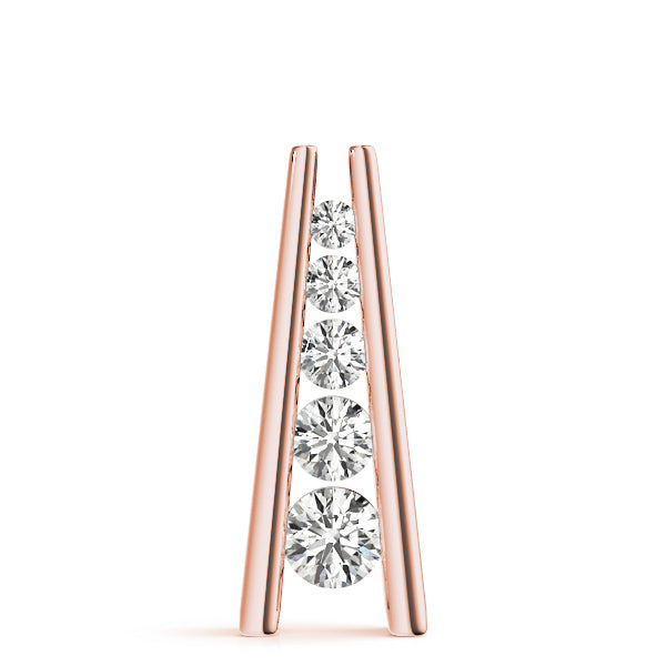 14K Rose Gold Diamond Journey Pendant