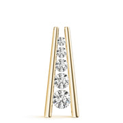 14K Yellow Gold Diamond Journey Pendant Necklace