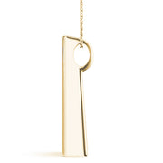 14K Yellow Gold Diamond Journey Pendant Necklace