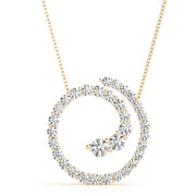 14K Yellow Gold Diamond Journey Pendant