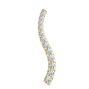 14K Yellow Gold Round Diamond Journey Pendant