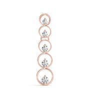 14K Rose Gold 1 CT Diamond Journey Pendant