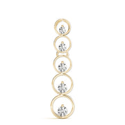 14K Yellow Gold Round Diamond Journey Pendant
