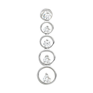 0.6 CTW Round Diamond Journey Pendant