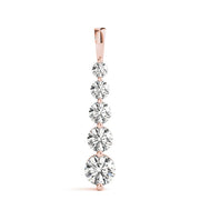 14K Rose Gold Diamond Journey Pendant