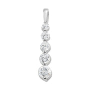 0.86 CTW Round Diamond Journey Pendant