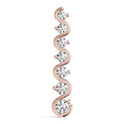 14K Rose Gold Diamond Journey Pendant