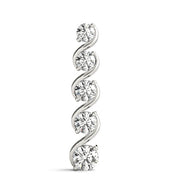 0.50 CT Round Diamond Journey Pendant