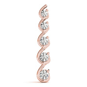 14K Rose Gold Diamond Journey Pendant