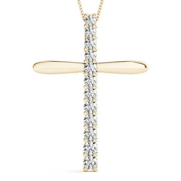 14K Yellow Gold Multi-Diamond Fashion Pendant