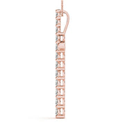14K Rose Gold Multi-Diamond Fashion Pendant