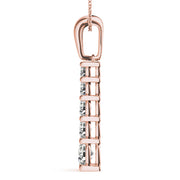 14K Rose Gold Diamond Journey Pendant