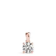 14K Rose Gold 1ct Diamond Solitaire Pendant