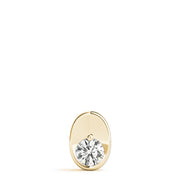 14K Yellow Gold Round Diamond Pendant