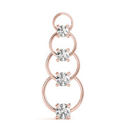 14K Rose Gold Diamond Journey Pendant
