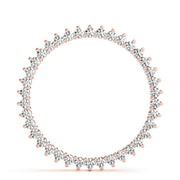 14K Rose Gold Round Diamond Circle Pendant