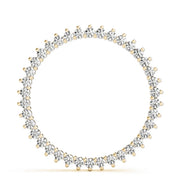 14K Yellow Gold Diamond Circle Pendant Necklace