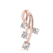 14K Rose Gold 1 CT Diamond Journey Pendant