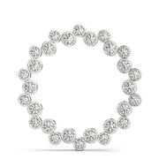 Round Diamond Circle Pendant in Gold