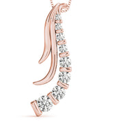 14K Rose Gold Diamond Journey Pendant