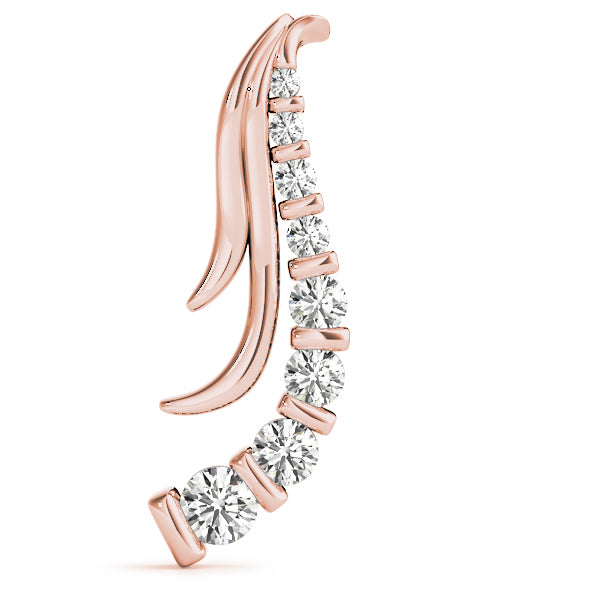 14K Rose Gold Diamond Journey Pendant