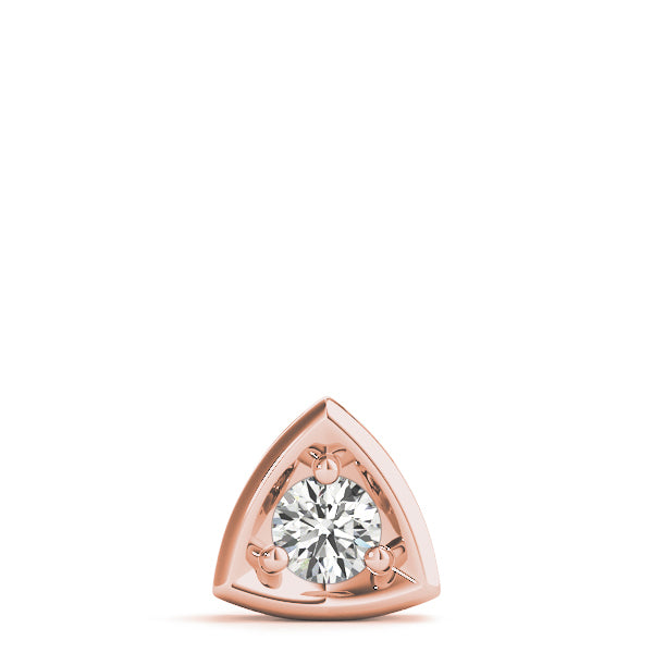 1ct Diamond 14K Rose Gold Solitaire Pendant Necklace