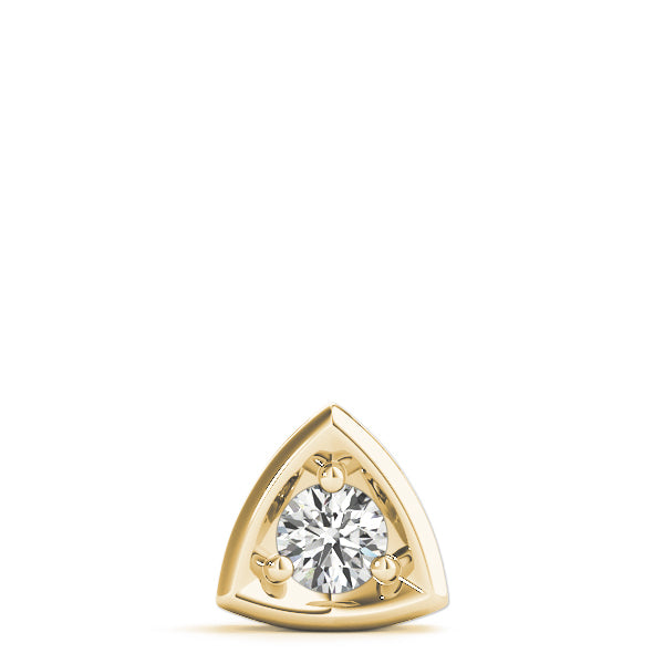 14K Yellow Gold 1ct Round Diamond Pendant