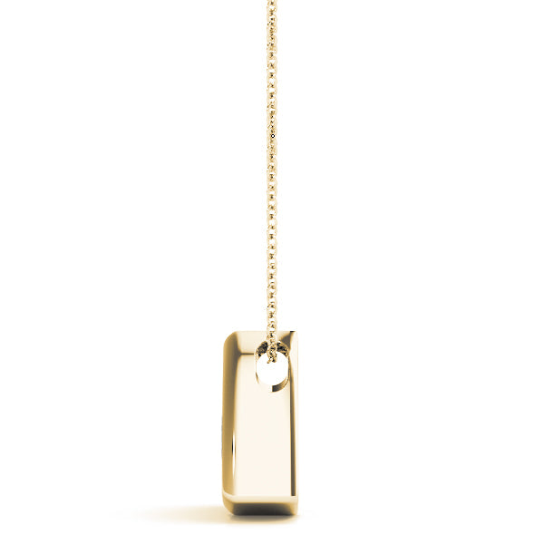 14K Yellow Gold 1ct Round Diamond Pendant