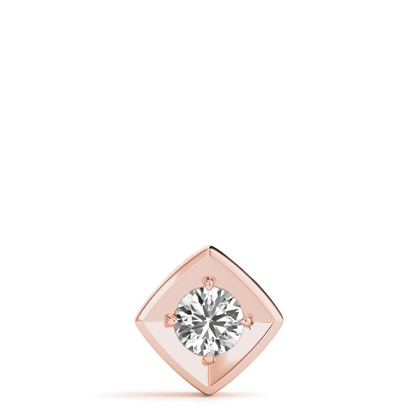 14K Rose Gold 1ct Diamond Solitaire Pendant