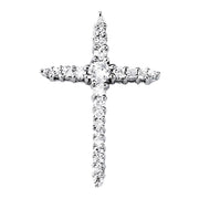 Round Diamond Cross Pendant