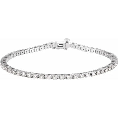 14K White 2 1/4 CTW Lab-Grown Diamond Line  Bracelet