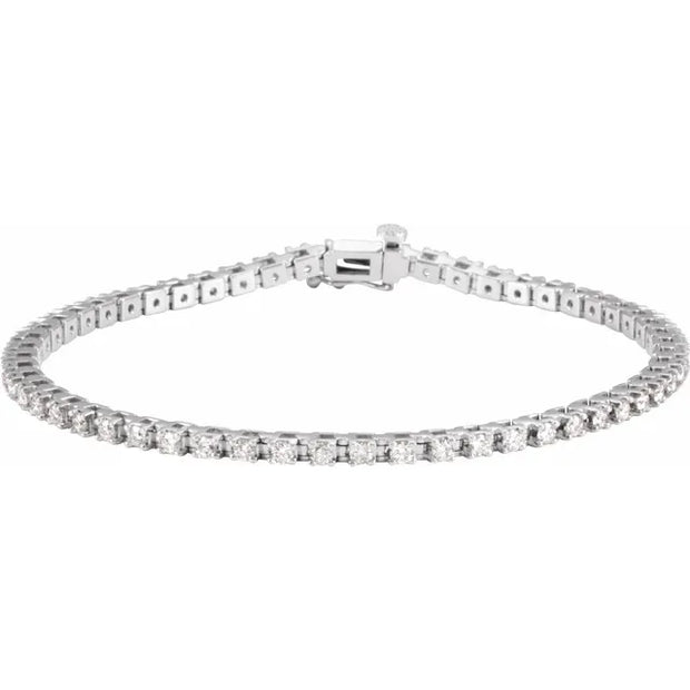 14K White 2 1/4 CTW Lab-Grown Diamond Line  Bracelet