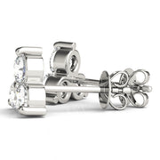 Diamond Three Stone Earrings