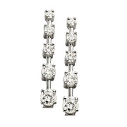 Round Diamond Journey Stud Earrings